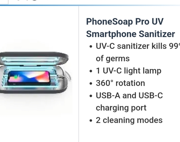 PHONESOAP phone and small tech sanitizer. Near New. - Picture 7 of 15